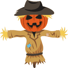 scarecrow halloween party joypixels scare the crows pumpkin head
