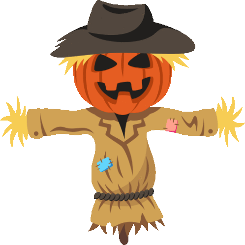 Scarecrow Halloween Party Sticker - Scarecrow Halloween Party Joypixels Stickers