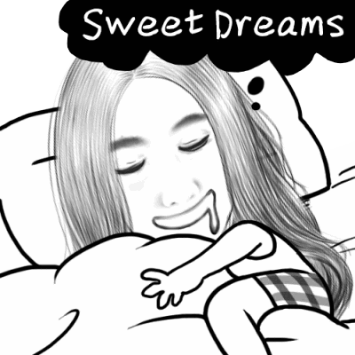Sweet Dreams Good Night Sticker - Sweet Dreams Good Night Drooling Stickers