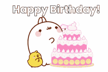 happy birthday molang piu piu time for celebration its your day today