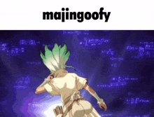 majingoofy is written on the top of a picture of a man