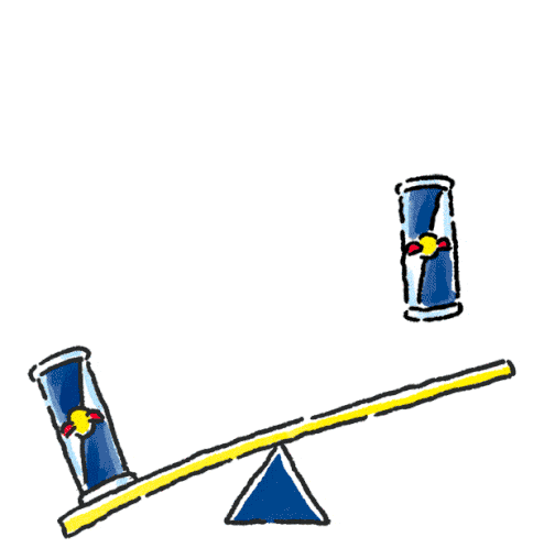 Seesaw Red Bull Sticker - Seesaw Red Bull Up And Down Stickers