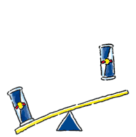 Seesaw Red Bull Sticker - Seesaw Red Bull Up And Down Stickers