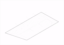 an isometric drawing of a building with pink squares