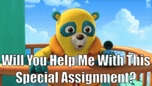 Special Agent Oso Special Assignment GIF - Special Agent Oso Special Assignment Will You Help Me With This Special Assignment GIFs