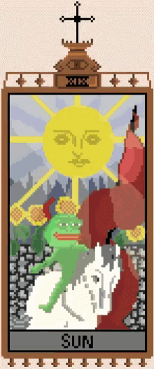 The Sun Pepe The Frog GIF - The Sun Pepe The Frog Tarot GIFs