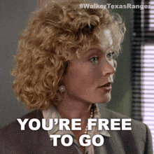 Youre Free To Go Alex Cahill GIF - Youre Free To Go Alex Cahill Walker Texas Ranger GIFs