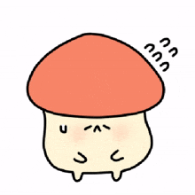 mushroom cute embarrassed sad unhappy