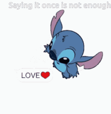 Love You Stitch GIF - Love You Stitch Not Enough GIFs
