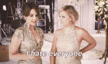 I Hate Everyone - Tina Fey & Amy Poehler @ The Golden Globes GIF - Hate Doublehate Loatheentirely GIFs