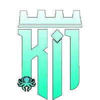 a logo for a company called kit with a castle and an octopus on it .