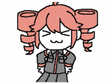 a pixel art drawing of a girl with red hair and a backpack
