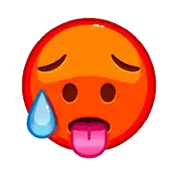 a cartoon smiley face with a tongue sticking out