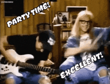 Party Time Excellent Wayne'S World GIF - Party Time Excellent Wayne'S World GIFs