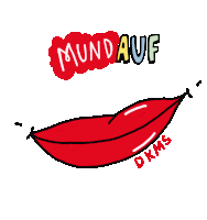 a cartoon of a smiling mouth with the words spender sein written above it