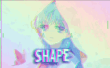 shape glitch anime sad frown