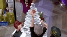 Champ GIF - Martha And Snoops Potluck Dinner Party Drinking Ice Luge GIFs