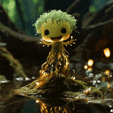 a small plant with a smile on its face