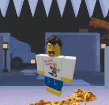 a cartoon character with a shirt that says blank johns