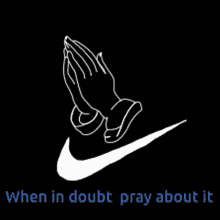 when in doubt pray about it check mark