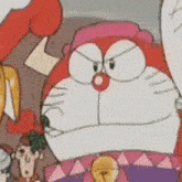 a cartoon of doraemon with an angry face