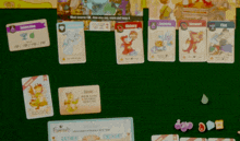 a board game is being played with cards including bakery jasmine and stewart