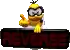 a cartoon character is standing next to a sign that says `` reverse '' .