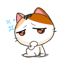 a cartoon cat with a serious look on his face