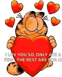 Garfield Hearts GIF