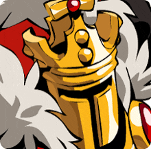 a cartoon drawing of a king wearing a crown