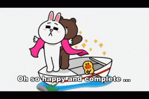 Brown Cony Titanic Happy GIF - Brown Cony Titanic Happy Complete GIFs