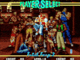 a player select screen for fatal fury 3 with a group of fighters
