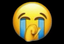a crying emoji with tears coming out of its eyes .