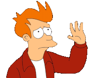 Hand-waving Fry Sticker - Hand-waving Fry Billy West Stickers