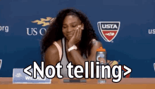 Not Telling GIF - Secret Not Telling Serena Williams GIFs