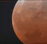 a close up of a red planet with the words deiostudios in the upper right corner