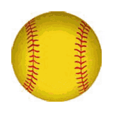 softball ball rotating spinning yellow ball