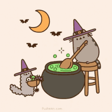 pusheen witch brew