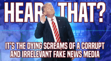 Fake News Trump GIF - Fake News Trump Hear That GIFs