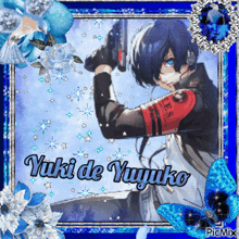 a picture of a boy with the name yuki de yuyuko on it