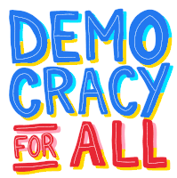 Lcv Democracy For All Sticker - Lcv Democracy For All Democracy Stickers