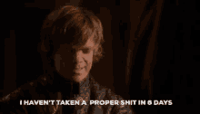 a young man says that he hasn 't taken a proper shit in 6 days