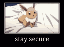 stay secure eevee pokemon meme