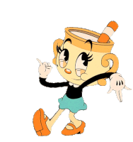 Winking Ms Chalice Sticker - Winking Ms Chalice The Cuphead Show Stickers