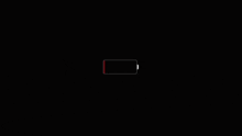 a black cell phone with a red stripe on the bottom of the screen .