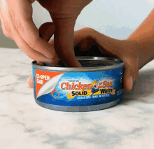 Canned Tuna Open Can GIF - Canned Tuna Open Can Chicken Of The Sea GIFs