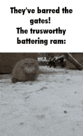 they 've barred the gates the trustworthy battering rams