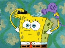 Spongebob Brushing Hair GIF