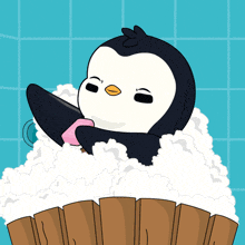 Penguin Bath GIF - Penguin Bath Pudgy GIFs