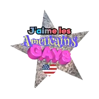 a sign that says j'aime les americains gays on it